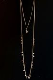 Pearl Droplets Multi Layered Necklace Gold /22=